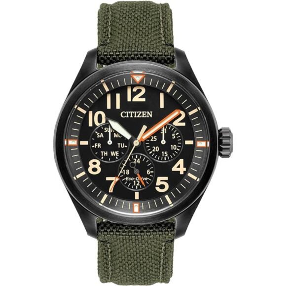 Men's Eco-Drive Weekender Garrison Field Watch, in Stainless Steel - Picture 1 of 7